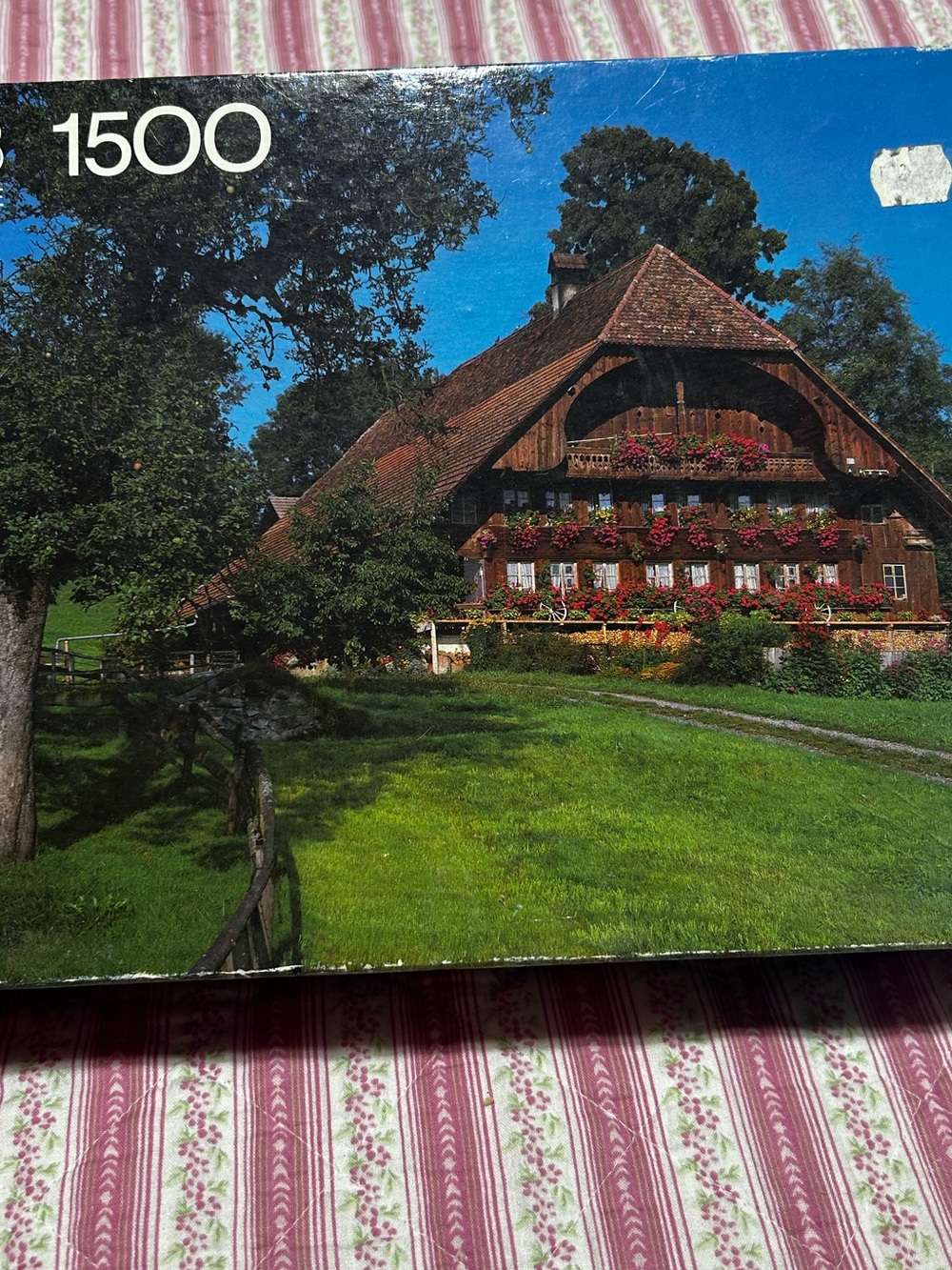 This is a vintage Milton Bradley (MB) 1500-piece jigsaw puzzle unopened